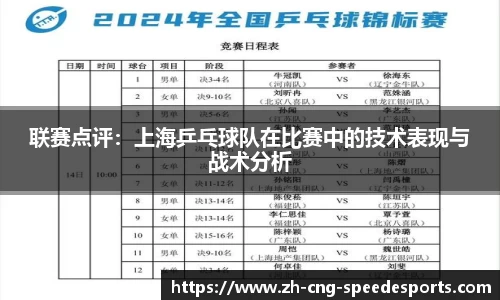 联赛点评:上海乒乓球队在比赛中的技术表现与战术分析