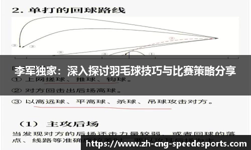李军独家：深入探讨羽毛球技巧与比赛策略分享